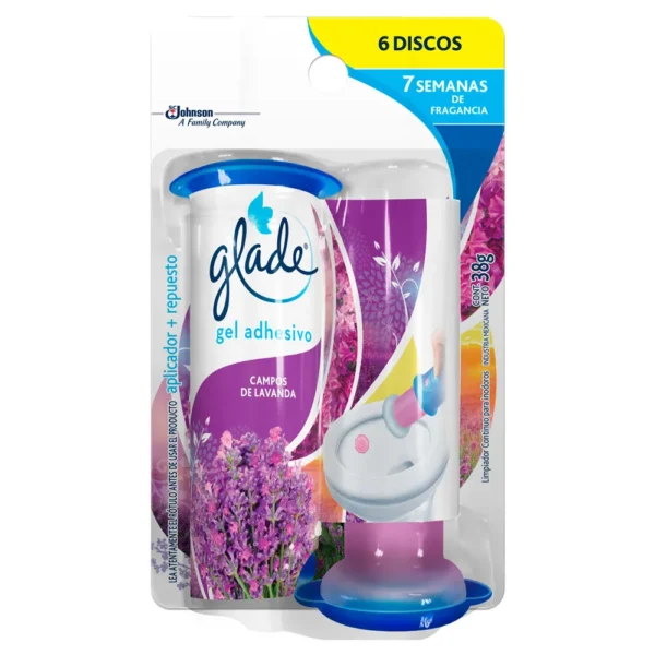 Glade Gel Discos Adhesivos Inodoro Full Lavanda