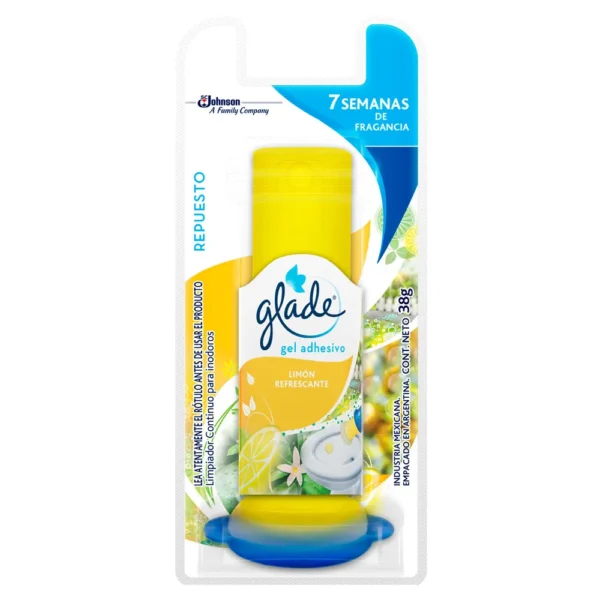 Glade Gel Discos Adhesivos Inodoro Repuesto Limón Refrescante
