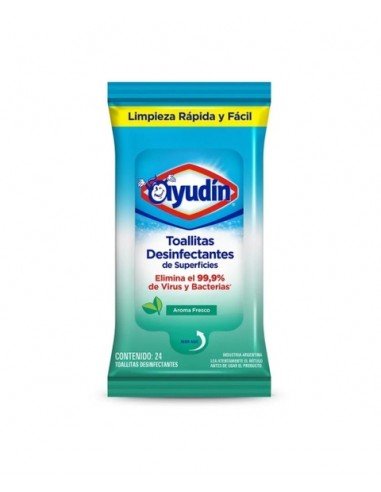 Toallitas Desinfectantes de Superficies Ayudín 24u